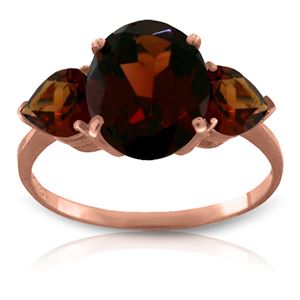 ALARRI 4.1 CTW 14K Solid Rose Gold Bounty Garnet Ring