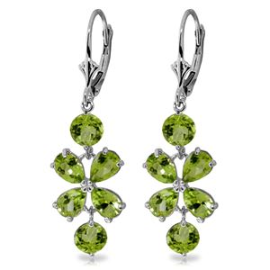 ALARRI 5.32 Carat 14K Solid White Gold Wharton Peridot Earrings