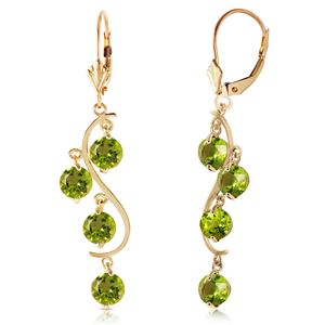 ALARRI 4.95 Carat 14K Solid Gold Grape Peridot Earrings