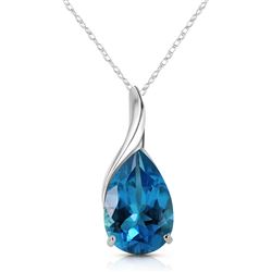 ALARRI 4.7 CTW 14K Solid White Gold Life Is Eventful Blue Topaz Necklace