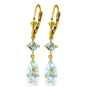 ALARRI 4.5 CTW 14K Solid Gold Beaute Aquamarine Earrings