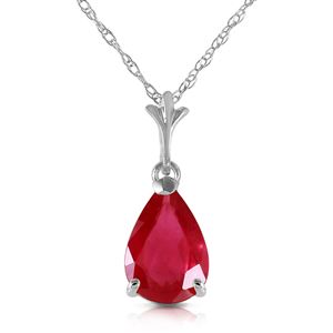 ALARRI 1.75 CTW 14K Solid White Gold Sense Passionately Ruby Necklace