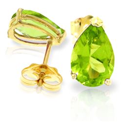 ALARRI 3 CTW 14K Solid Gold Art Of Love Peridot Earrings