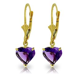 ALARRI 3.25 Carat 14K Solid Gold Kindheart Amethyst Earrings