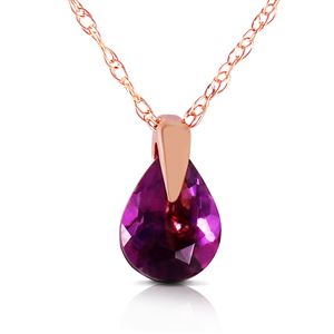 ALARRI 0.68 CTW 14K Solid Rose Gold Enduring Amethyst Necklace