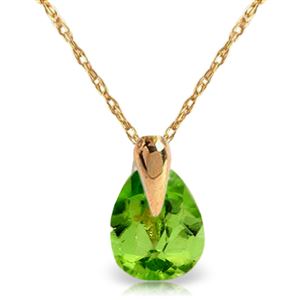 ALARRI 0.68 Carat 14K Solid Gold Fond Kiss Peridot Necklace