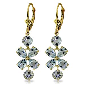 ALARRI 5.32 Carat 14K Solid Gold Chandelier Earrings Aquamarine