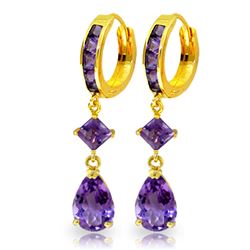 ALARRI 5.62 Carat 14K Solid Gold Temptation Amethyst Earrings