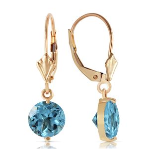 ALARRI 3.1 CTW 14K Solid Gold Prettygirl Blue Topaz Earrings