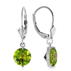 ALARRI 3.1 Carat 14K Solid White Gold In You I Trust Peridot Earrings