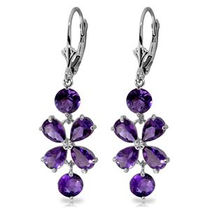 ALARRI 5.32 Carat 14K Solid White Gold Earthly Delight Amethyst Earrings