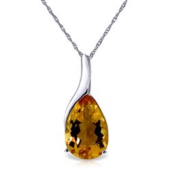 ALARRI 5 Carat 14K Solid White Gold Do No Harm Citrine Necklace