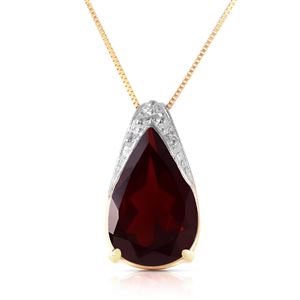 ALARRI 5 Carat 14K Solid Gold Necklace Natural Garnet