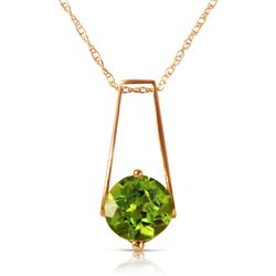 ALARRI 1.45 Carat 14K Solid Rose Gold Lullaby Peridot Necklace