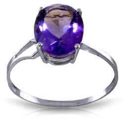 ALARRI 2.2 Carat 14K Solid White Gold Power Of Forgiveness Amethyst Ring