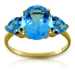 ALARRI 4.2 Carat 14K Solid Gold Passionate About Blue Topaz Ring