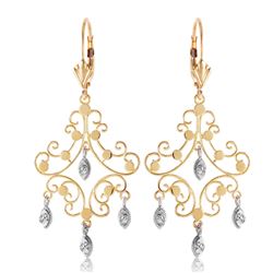 ALARRI 0.04 Carat 14K Solid Gold Chandelier Diamond Earrings