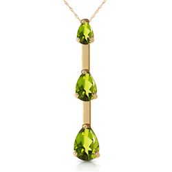 ALARRI 1.71 Carat 14K Solid Gold Earth's Answer Peridot Necklace