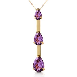 ALARRI 1.71 CTW 14K Solid Gold Never w/ out Amethyst Necklace