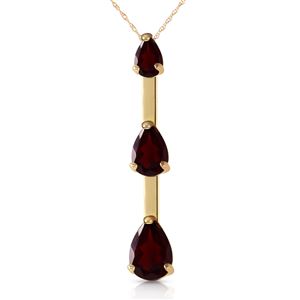 ALARRI 1.71 Carat 14K Solid Gold Necklace Natural Garnet