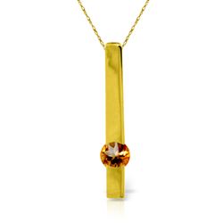 ALARRI 0.25 Carat 14K Solid Gold Necklace Naturalcitrine