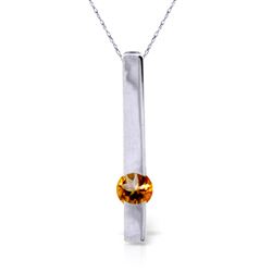 ALARRI 0.25 CTW 14K Solid White Gold Necklace Naturalcitrine