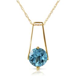 ALARRI 1.45 Carat 14K Solid Gold Love At First Light Blue Topaz Necklace