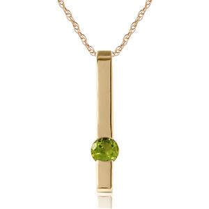 ALARRI 0.25 Carat 14K Solid Gold Love Comes Naturally Peridot Necklace