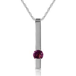 ALARRI 0.25 Carat 14K Solid White Gold Persistent Echo Amethyst Necklace