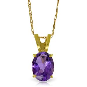 ALARRI 0.85 CTW 14K Solid Gold Just Us Amethyst Necklace