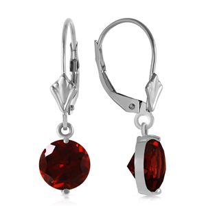 ALARRI 3.1 Carat 14K Solid White Gold Notw/ standing Garnet Earrings