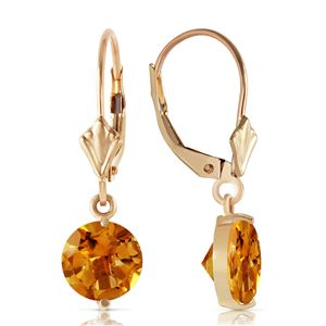 ALARRI 3.1 Carat 14K Solid Gold Leverback Earrings Cirtines