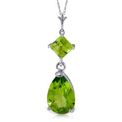 ALARRI 2 CTW 14K Solid White Gold Embodiment Peridot Necklace