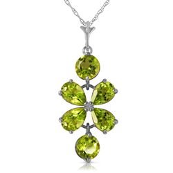 ALARRI 3.15 CTW 14K Solid White Gold Incidental Souls Peridot Necklace