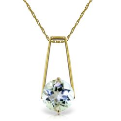 ALARRI 1.45 Carat 14K Solid Gold Gold Necklace Aquamarine