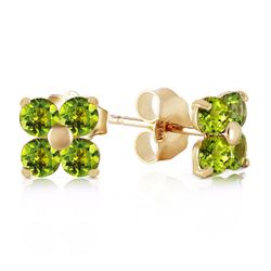 ALARRI 1.15 Carat 14K Solid Gold Epiphany Peridot Earrings