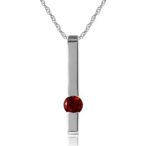 ALARRI 0.25 Carat 14K Solid White Gold Desire Inherently Garnet Necklace