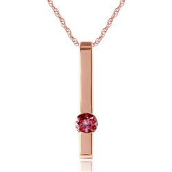 ALARRI 0.25 CTW 14K Solid Rose Gold Bar Pink Topaz Necklace