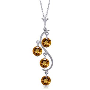 ALARRI 2.25 Carat 14K Solid White Gold Reasonable Caution Citrine Necklace