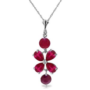 ALARRI 3.15 CTW 14K Solid White Gold You Win Again Ruby Necklace