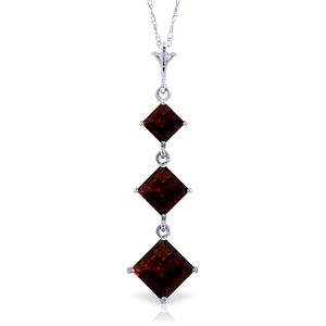 ALARRI 2.4 Carat 14K Solid White Gold Something New Garnet Necklace