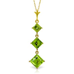 ALARRI 2.4 CTW 14K Solid Gold Seal Your Love Peridot Necklace