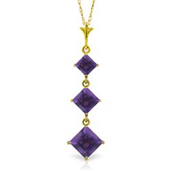 ALARRI 2.4 CTW 14K Solid Gold Sentimento Amethyst Necklace