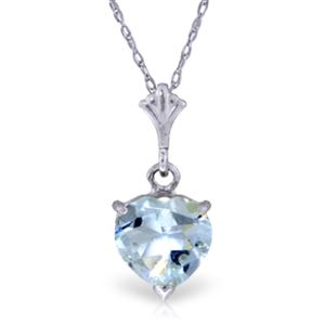 ALARRI 1.15 Carat 14K Solid White Gold Make It Anywhere Aquamarine Necklace