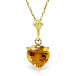 ALARRI 1.15 Carat 14K Solid Gold Terms Of Endearment Citrine Necklace