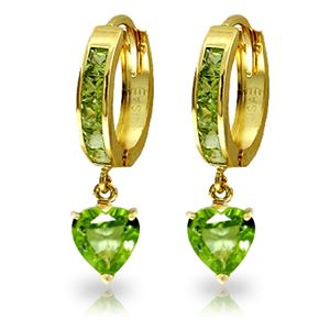 ALARRI 4.1 CTW 14K Solid Gold Sicily Peridot Earrings