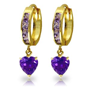 ALARRI 4.1 Carat 14K Solid Gold Sicily Amethyst Earrings