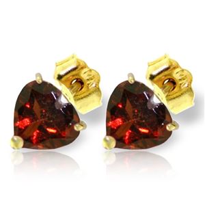 ALARRI 3.25 Carat 14K Solid Gold Girl Class Garnet Earrings