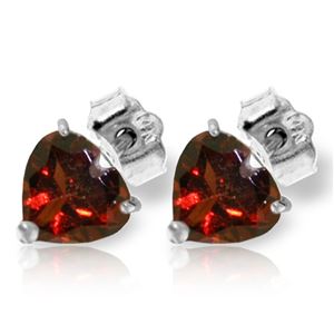 ALARRI 3.25 CTW 14K Solid White Gold Le Temps Passer Garnet Earrings