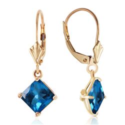 ALARRI 3.2 CTW 14K Solid Gold Demeter Blue Topaz Earrings